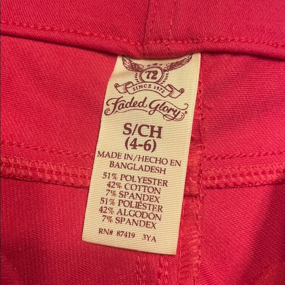 Faded Glory pink jeggins, size Small (4-6) - Picture 3 of 5